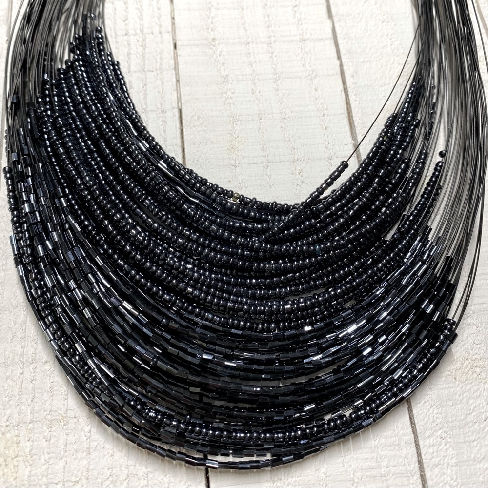 Vintage Multi-Strand-Micro Beaded Necklace